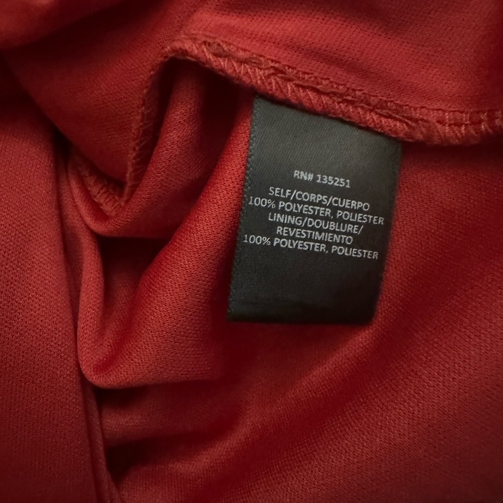 Fraiche by J dress Elegant Red Wrap Dress - Picture 5 of 5